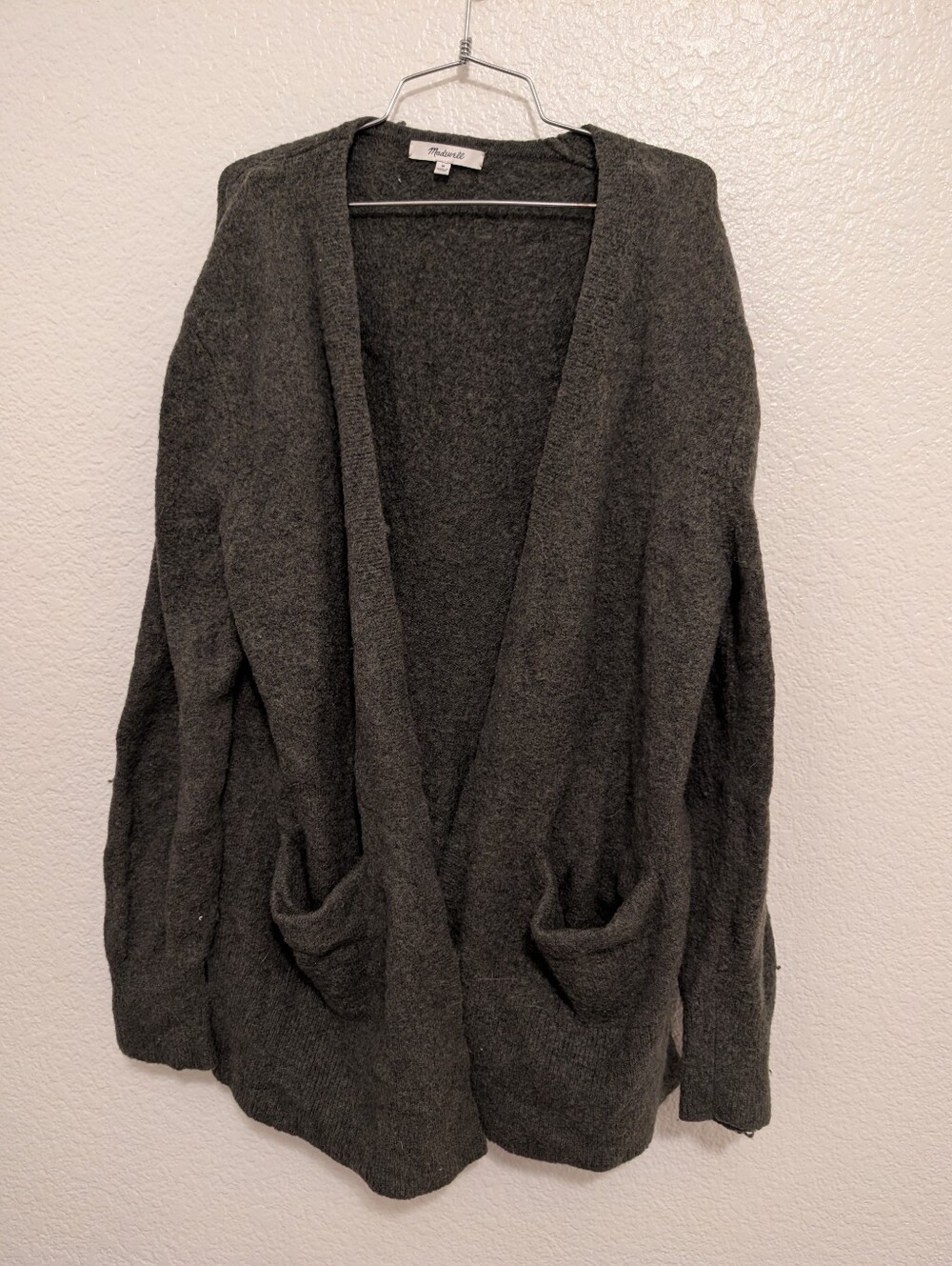 Madewell Wool Blend Cardigan Green Medium